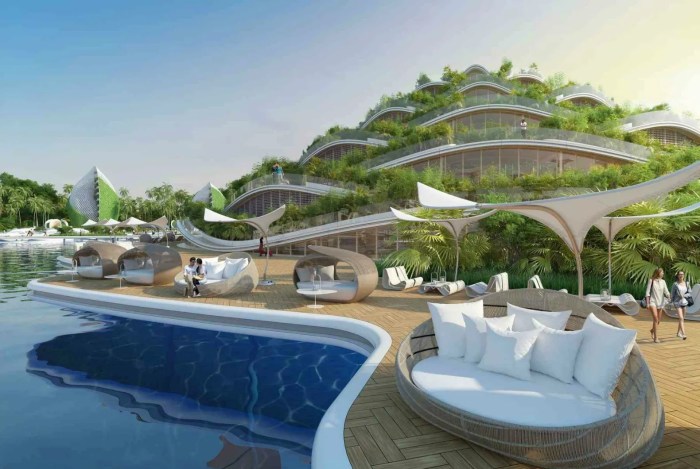 Callebaut resort vincent eco philippines tourism green architecture resorts hotels nautilus shell envisions inspired sustainable visionary seashell towers rotating features